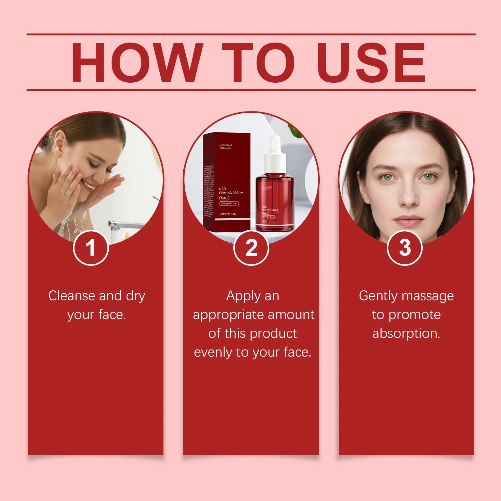 NAD+ Firming Serum  Improve Wrinkle & Fine Lines Enhance Skin Elasticity Whitening Serum for All Skin Type