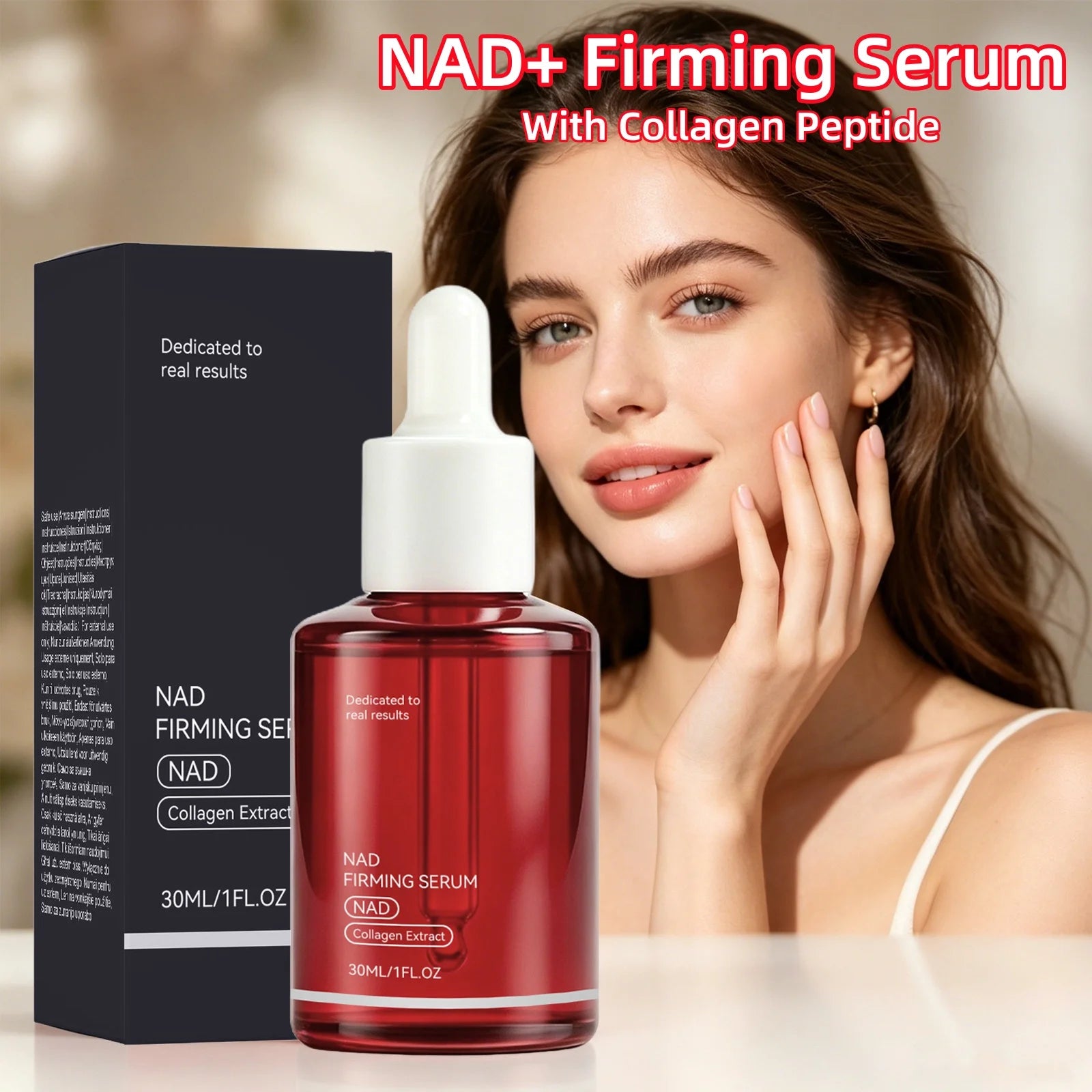 NAD+ Firming Serum  Improve Wrinkle & Fine Lines Enhance Skin Elasticity Whitening Serum for All Skin Type