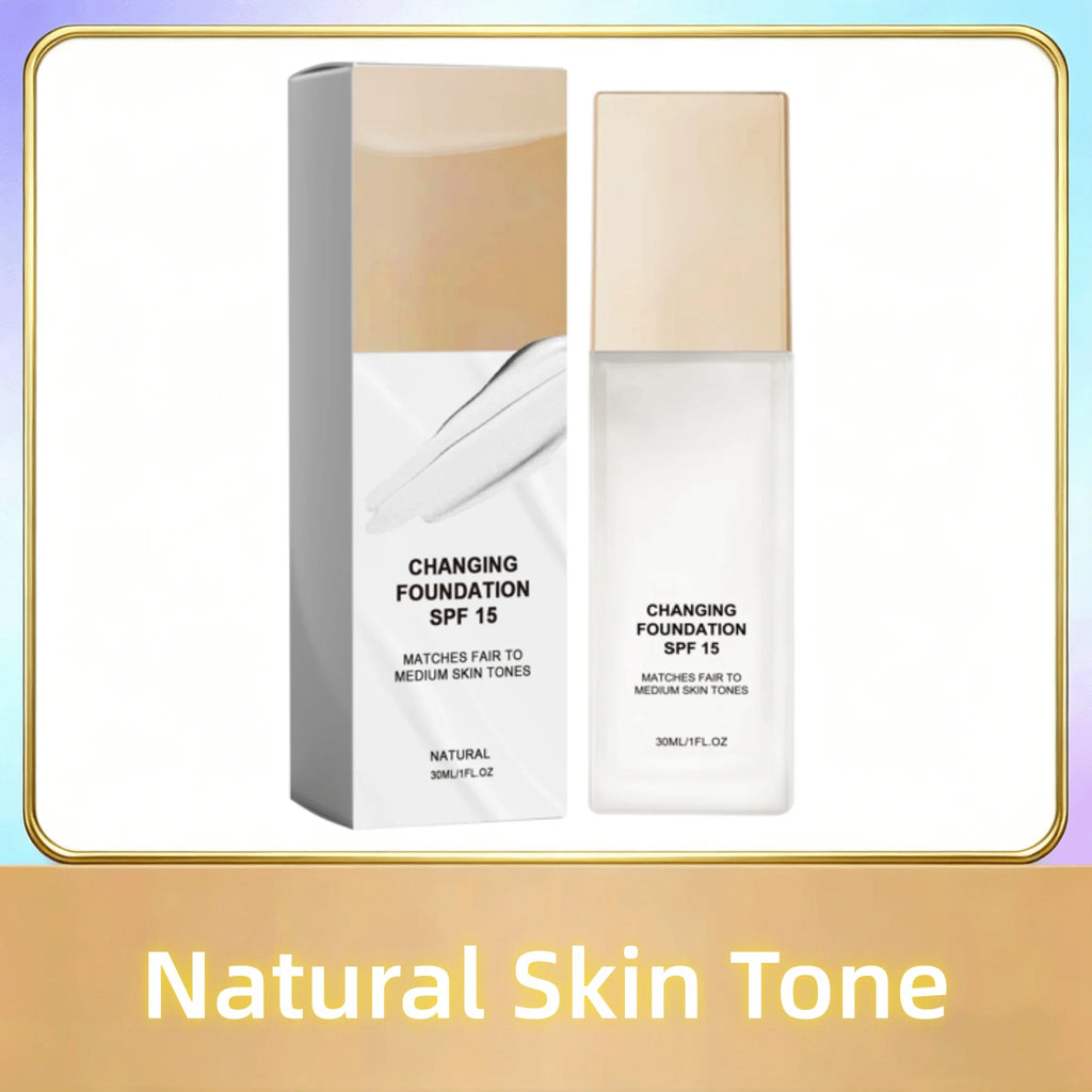 Hydrating Color Changing Foundation SPF 15 Long Lasting Invisible Facial Blemishes Natural Finish Lightweight Makeup Foundation