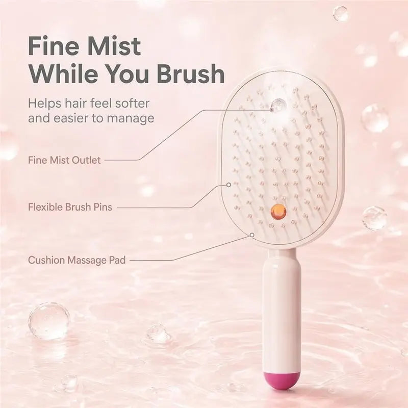 A27U Upgraded 2PCS Electric Sprayair Cushion Massage Comb, 3-In-1