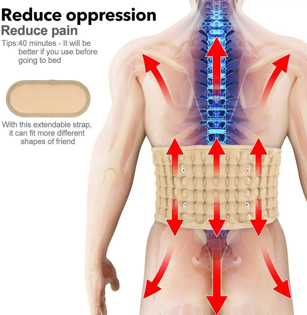 Lumbar Decompression Belt Inflatable Air Traction Back Belt for Spinal Disc Herniation Waist Backache Relief Waist Belt