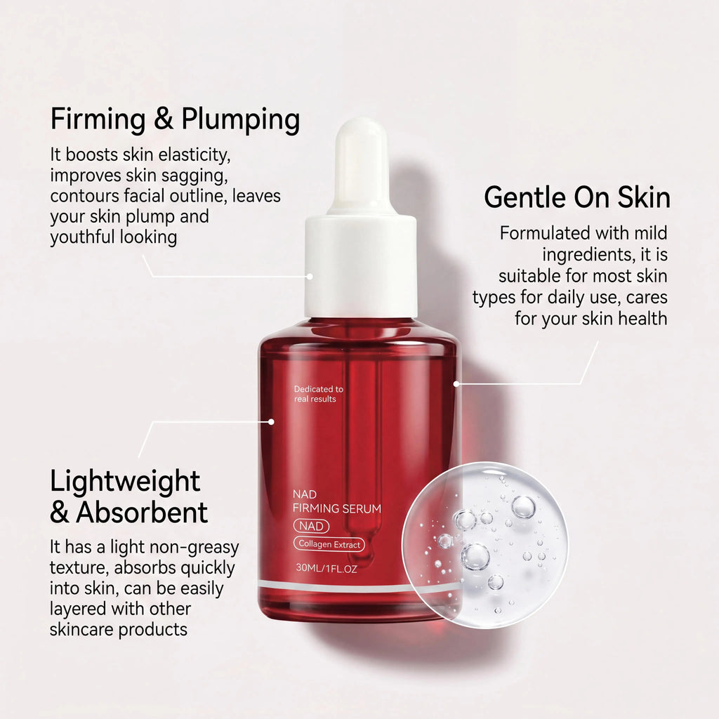 NAD+ Firming Serum  Improve Wrinkle & Fine Lines Enhance Skin Elasticity Whitening Serum for All Skin Type