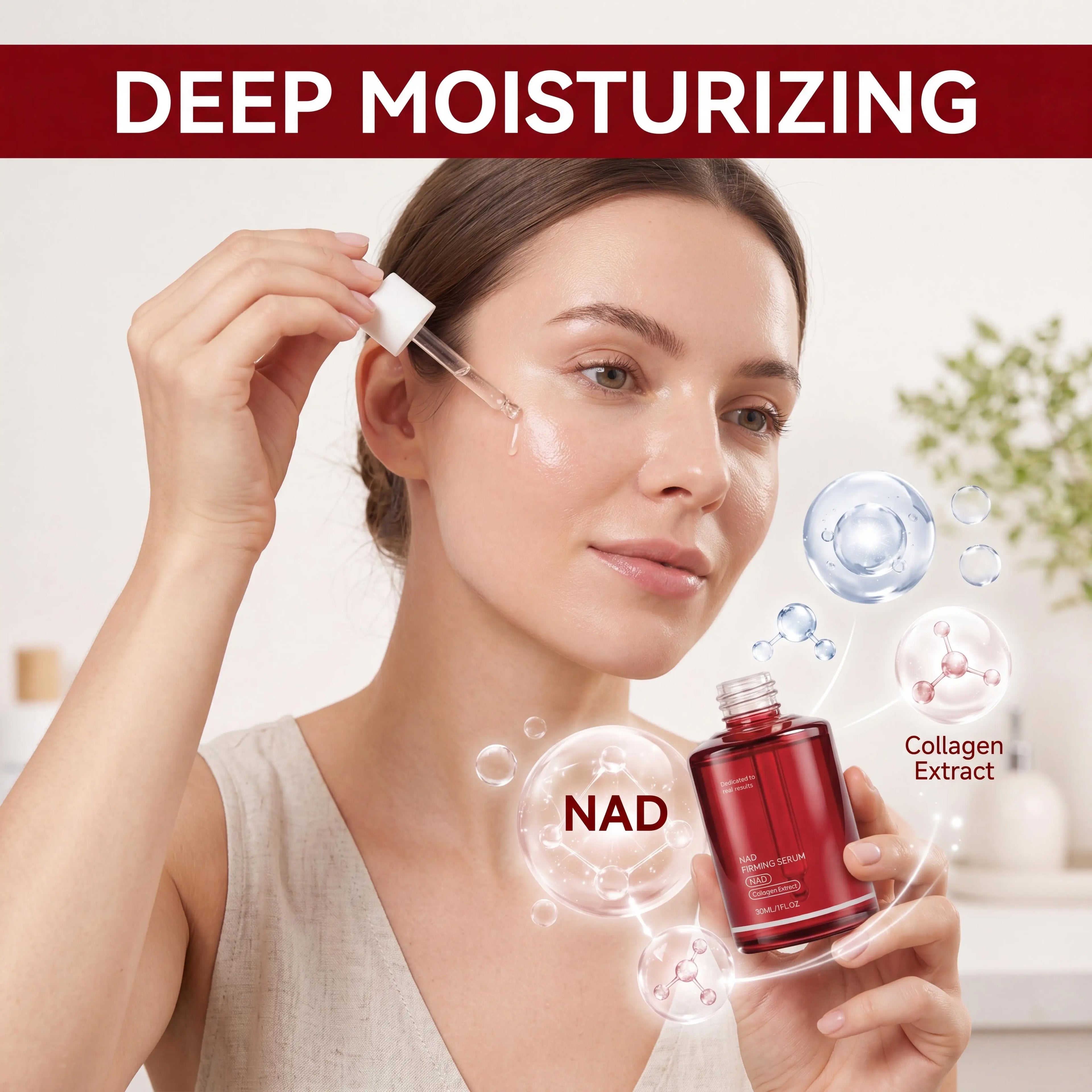 NAD+ Firming Serum  Improve Wrinkle & Fine Lines Enhance Skin Elasticity Whitening Serum for All Skin Type