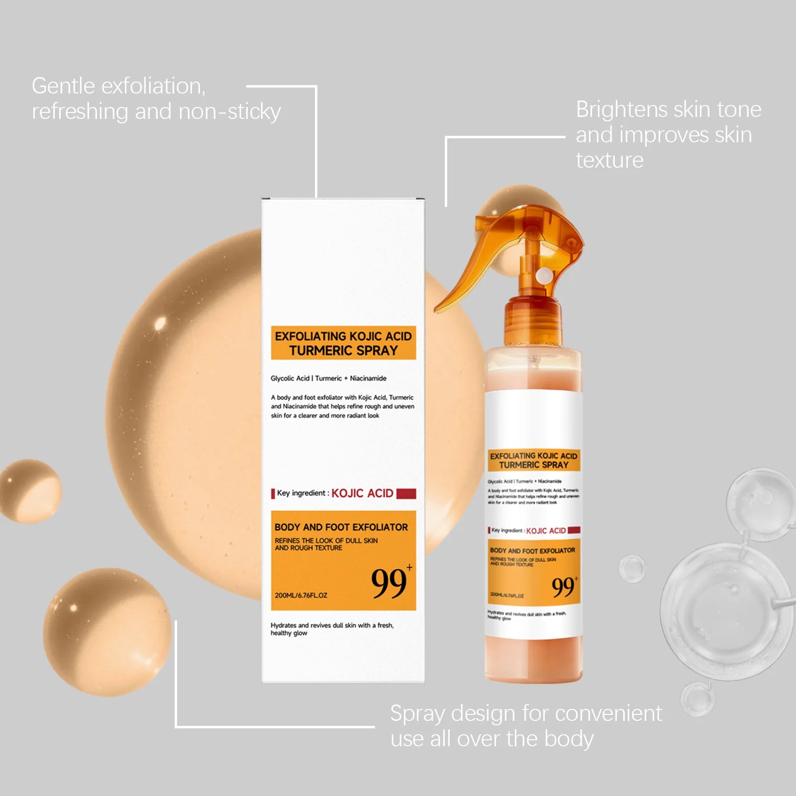 Nicotinamide Exfoliating Essence Hydrating Moisturizer Korean Skin Care Remove Dead Skin Facial Exfoliating Brightening Serums